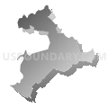 15690, Pennsylvania (Gray Gradient Fill with Shadow)