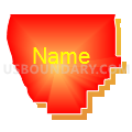 58783, North Dakota (Bright Blending Fill with Shadow)