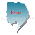 68108, Nebraska (Blue Gradient Fill with Shadow)