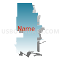 68122, Nebraska (Blue Gradient Fill with Shadow)