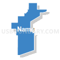 68810, Nebraska (Solid Fill with Shadow)