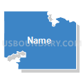 69121, Nebraska (Solid Fill with Shadow)