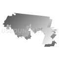 18614, Pennsylvania (Gray Gradient Fill with Shadow)