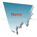 17768, Pennsylvania (Blue Gradient Fill with Shadow)