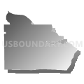 54652, Wisconsin (Gray Gradient Fill with Shadow)