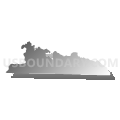 42649, Kentucky (Gray Gradient Fill with Shadow)