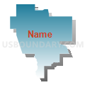 57055, South Dakota (Blue Gradient Fill with Shadow)