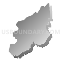 21837, Maryland (Gray Gradient Fill with Shadow)