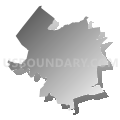 18940, Pennsylvania (Gray Gradient Fill with Shadow)