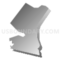 01079, Massachusetts (Gray Gradient Fill with Shadow)