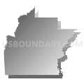 Hinds County, Mississippi (Gray Gradient Fill with Shadow)
