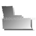 Broome County, New York (Gray Gradient Fill with Shadow)