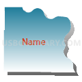Dakota County, Nebraska (Blue Gradient Fill with Shadow)