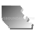Washington County, Nebraska (Gray Gradient Fill with Shadow)