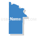 Dixon County, Nebraska (Solid Fill with Shadow)