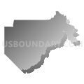Boise County, Idaho (Gray Gradient Fill with Shadow)