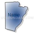 Northampton County, Virginia (Radial Fill with Shadow)