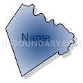 Newtown town, Fairfield County, Connecticut (Radial Fill with Shadow)