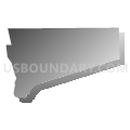 Putnam town, Windham County, Connecticut (Gray Gradient Fill with Shadow)