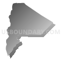 Berkley town, Bristol County, Massachusetts (Gray Gradient Fill with Shadow)