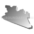 Hamilton town, Essex County, Massachusetts (Gray Gradient Fill with Shadow)