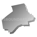 Holliston town, Middlesex County, Massachusetts (Gray Gradient Fill with Shadow)