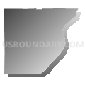 Franconia township, Chisago County, Minnesota (Gray Gradient Fill with Shadow)