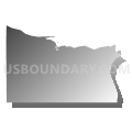 Wheeler township, Lake of the Woods County, Minnesota (Gray Gradient Fill with Shadow)