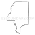 Union township, Dunklin County, Missouri (Light Gray Border)