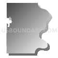 Arizona township, Burt County, Nebraska (Gray Gradient Fill with Shadow)