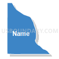 Leshara township, Saunders County, Nebraska (Solid Fill with Shadow)
