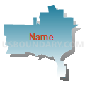 Ponca city, Dixon County, Nebraska (Blue Gradient Fill with Shadow)