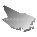 Toms River township, Ocean County, New Jersey (Gray Gradient Fill with Shadow)