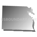 Jackson township, Coshocton County, Ohio (Gray Gradient Fill with Shadow)