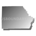 Monroe township, Miami County, Ohio (Gray Gradient Fill with Shadow)