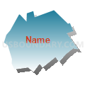 Littlestown borough, Adams County, Pennsylvania (Blue Gradient Fill with Shadow)