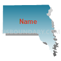 La Pryor CCD, Zavala County, Texas (Blue Gradient Fill with Shadow)