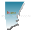 West Mason CCD, Mason County, Washington (Blue Gradient Fill with Shadow)