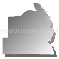 Asotin CCD, Asotin County, Washington (Gray Gradient Fill with Shadow)