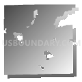 Indianapolis city (balance), Indiana (Gray Gradient Fill with Shadow)