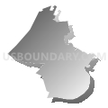 South Laurel CDP, Maryland (Gray Gradient Fill with Shadow)