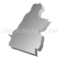 Hanover CDP, New Hampshire (Gray Gradient Fill with Shadow)