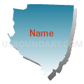 Harmonsburg CDP, Pennsylvania (Blue Gradient Fill with Shadow)