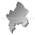 Ninth Middlesex District, Massachusetts (Gray Gradient Fill with Shadow)