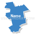 State Senate District 33, Connecticut (Solid Fill with Shadow)