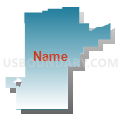 State Senate District 34, Nebraska (Blue Gradient Fill with Shadow)