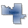 State Senate District 23, North Dakota (Radial Fill with Shadow)