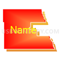 State Senate District 19, North Dakota (Bright Blending Fill with Shadow)