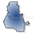 State Senate District 45, North Dakota (Radial Fill with Shadow)
