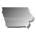 Iowa (Gray Gradient Fill with Shadow)